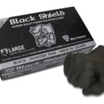 Black Shield Gloves Heavy Duty Nitrile Unpowdered Box of 100