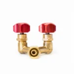 R215 TWIN VALVE LPG / Acet Hose Y Piece with Valve Splitter Connector R215